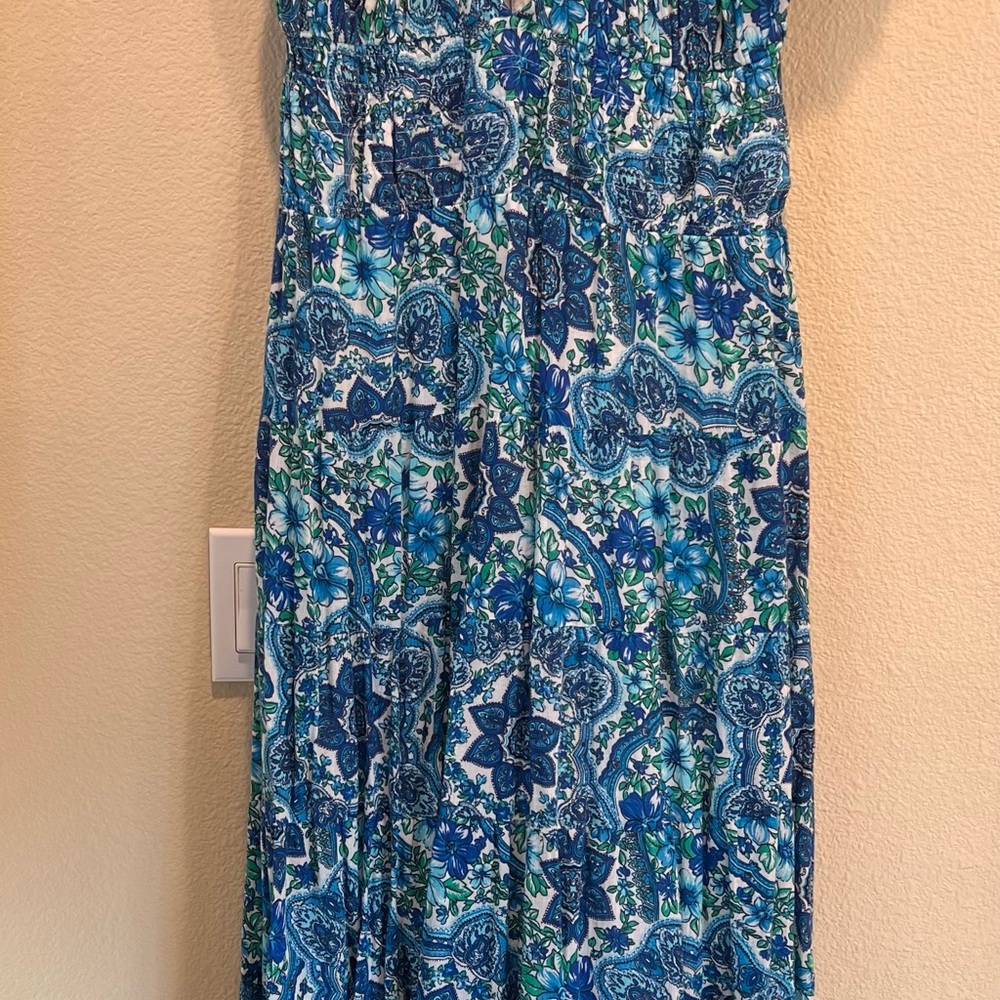 House of Harlow 1960 Blue and Green Maxi Dress - Picture 2 of 6